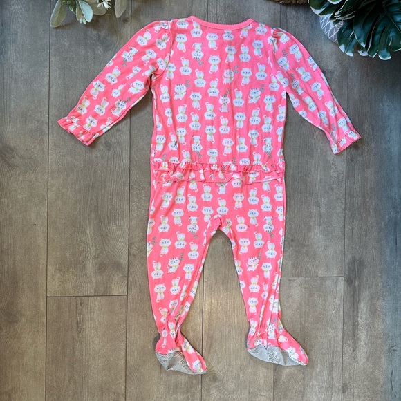 Carter’s Cat Zip Footie Ruffle Butt Pajamas 24 Months Baby Toddler Girl - Picture 12 of 12